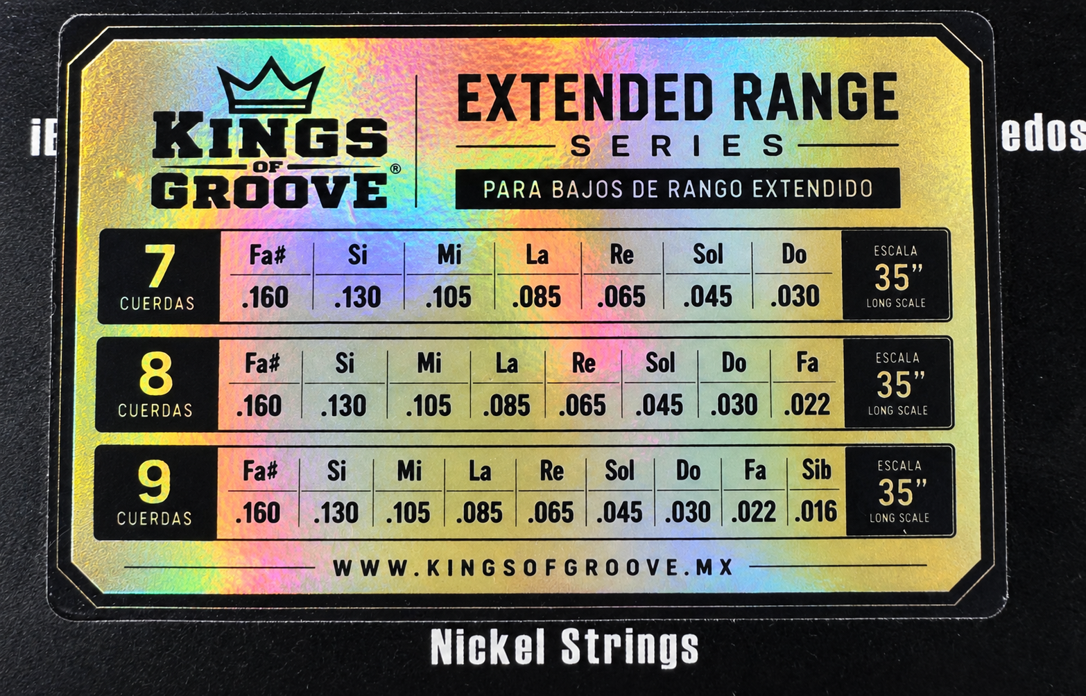 Kings Of Groove Extended Range — empaque y detalles